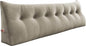 Wedge Headboard Pillow Dorm Room Reading Pillow Back Support for Sitting Up in Bed Bolster Lumbar Cushion Body Positioning Bedrest Velvet 76in Light Tan King