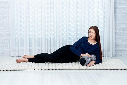 Leewadee Small Yoga Bolster – Shape-Retaining Cervical Neck Roll, Tube Pillow for Comfortable Reading, Kapok Filling, 22 x 6 x 6 inches