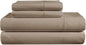 LANE LINEN 100% Egyptian Cotton Queen Sheet Set, Soft & Comfy Thick Fully Elasticized Mercerized Cotton Sheets Queen Size Set, No Pill Fade Resistant Elegant Jaquard Swiss Dot Queen Sheets- Taupe
