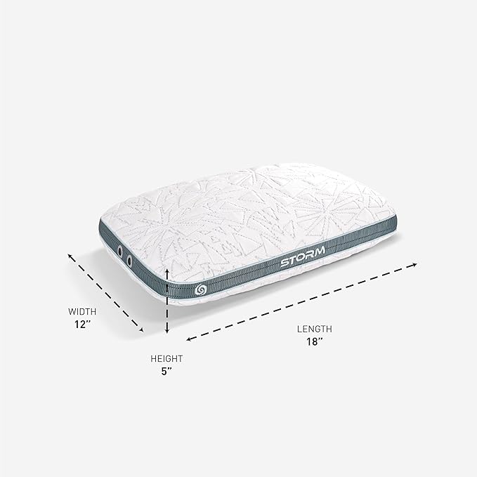 Bedgear Storm Performance Pillow – Cooling Bed Pillow for Hot Sleepers, Medium Firm Support for All Sleep Positions – Dual-Sided Comfort, Breathable Air-X Mesh, Washable Ver-Tex Cover, Travel Size