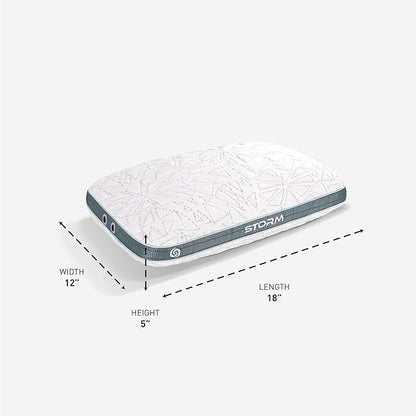 Bedgear Storm Performance Pillow – Cooling Bed Pillow for Hot Sleepers, Medium Firm Support for All Sleep Positions – Dual-Sided Comfort, Breathable Air-X Mesh, Washable Ver-Tex Cover, Travel Size