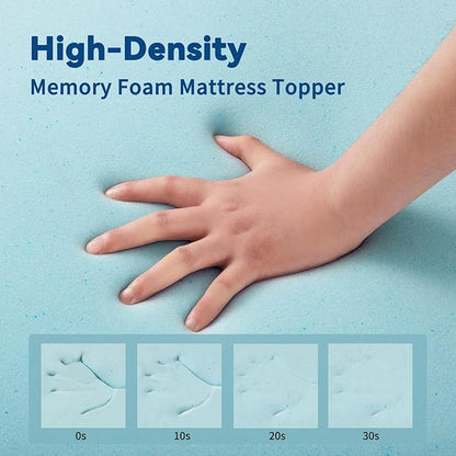 3 Inch Gel Memory Foam Mattress Topper King, Cooling Mattress Topper with Removable & Washable Cover, CertiPUR-US Certified