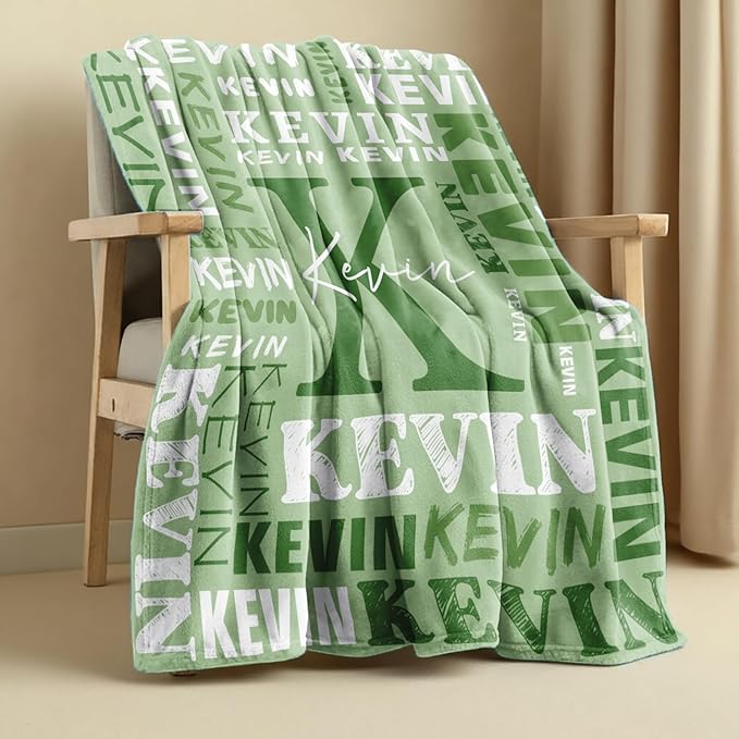 Personalized Blankets for Teen Girls Boys - Printed in USA, Custom Blanket with Kids Names, Ultra-Soft Flannel Monogrammed Baby Throws Blankets, Customized Christmas Brithday Gifts for Adults