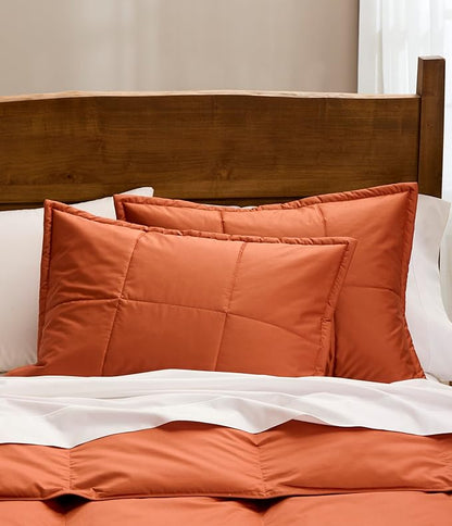 Cuddledown Chroma Comforter Sham | Soft, Lightweight | Oeko-TEX Standard 100 | Standard | 21" x 27" | Copper