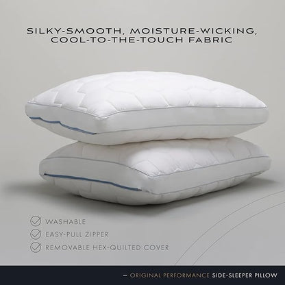 SHEEX Original Performance Down-Alternative Side Sleeper Pillow, Cooling Pillow with Support, King