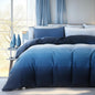 Blue and White Duvet Cover Queen Size 100% Cotton Duvet Cover Sets Gradient Blue Comforter Cover Ocean Like 3 Pcs Soft and Lightweight Bedding Set for All Seasons