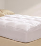Cuddledown Ultra Plush Down Blend Mattress Pad | 100% Cotton Fabric | Hypoallergenic | Extra Thick | 50% Down / 50% Feather Fill | King Size