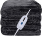 Heated Electric Blanket Full Size 72''x84'',Soft Flannel Heating Blanket with 10 Hour Auto Off - 4 Heat Settings - Machine Washable - Dark Gray