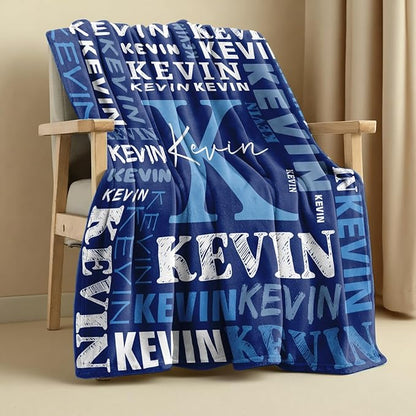 Personalized Blankets for Teen Girls Boys - Printed in USA, Custom Blanket with Kids Names, Ultra-Soft Flannel Monogrammed Baby Throws Blankets, Customized Christmas Brithday Gifts for Adults