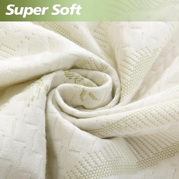 Full Size Mattress Protector Waterproof Mattress Pad Washable Bamboo Rayon Mattress Cover Breathable Noiseless Bed Protector 5" - 21'' Elastic Fitted Deep Pocket