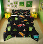 Erosebridal Full Size Garbage Truck Comforter Set for Boys Girls Kids Cartoon Car Vehicles Bedding Comforter Sets Trash Can Waste Management Vehicle Duvet Set Refuse Classification Quilt 3 Piece