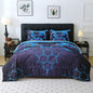 Wajade Game Console Comforter Set for Boys 7 Piece Blue 3D Gaming Geometric Bedding Sets for Kids Queen Size as Birthday with Comforter, Sheet Set, Pillowcase and Sham