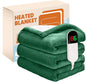 Electric Heated Blanket,Flannel & Sherpa Heated Throw Blanket 50"x60",Fast Heating Soft Fleece Blanket with 6 Heating Levels & 4H Auto Off - Forest Green