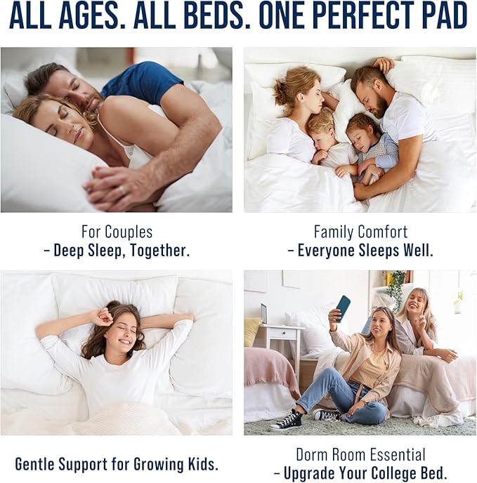 OLANLY California King Quilted Fitted Mattress Pad – Soft Pillow Top Mattress Topper, Down Alternative Fill, Cooling Breathable Mattress Cover, Machine Washable Deep Pocket Mattress Protector, Ivory