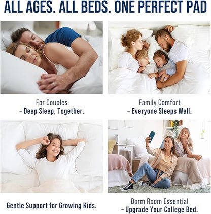 OLANLY California King Quilted Fitted Mattress Pad – Soft Pillow Top Mattress Topper, Down Alternative Fill, Cooling Breathable Mattress Cover, Machine Washable Deep Pocket Mattress Protector, White