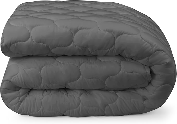 Utopia Bedding Waterproof Mattress Protector, Twin Mattress Pad, Noiseless Quilted Fitted Cover with Deep Pocket Stretches up to 16 Inches (Grey)