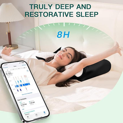 Memory Foam Cervical Pillow, 2-in-1 Ergonomic Neck Support Pillow with Armrest & Ear Hole, Contour Orthopedic Bed Pillow for Pain Relief, Adjustable Height for Side, Back & Stomach Sleepers