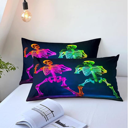 Halloween Twin Duvet Comforter Cover Sets with 2 Pillowcases for Kids Girls Teens Adult Bedroom Decor