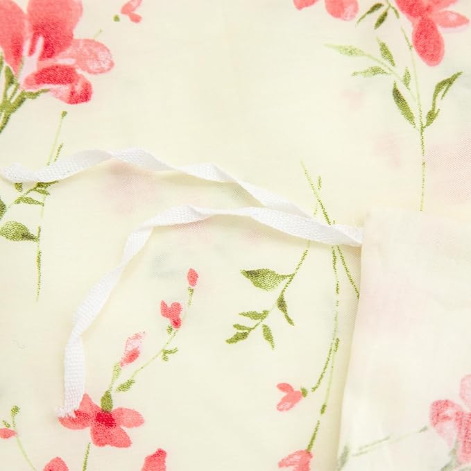 Jane yre Duvet Cover Floral King Brushed Microfiber 3 Pieces Bedding Sets, Garden Style Pattern Duvet Cover Flower, with Zipper Closure, Luxury Soft Breathable Comfy