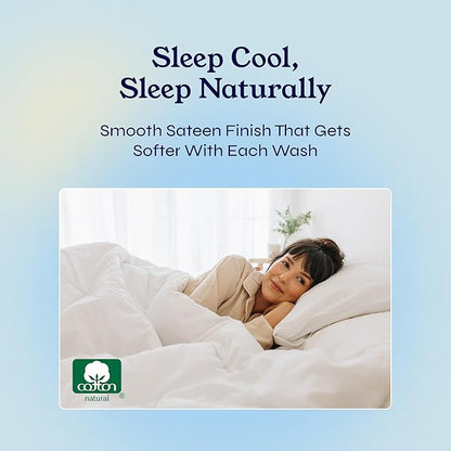 California Design Den 6-Pc King Size Sheet Set with 4 Pillowcases - Soft 400 Thread Count 100% Cotton Sheets, Sateen Weave, Deep Pocket Bedsheets Set - Indigo Dusty Blue