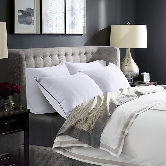 HUXMEYSON Pillows Queen Size Set of 2, Luxury Hotel Bed Pillows Set with Down Alternative Filling for Side and Back Sleepers