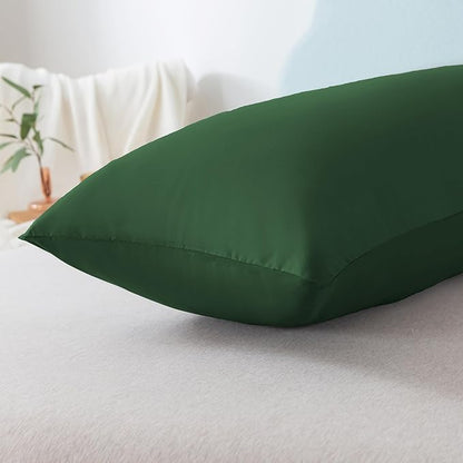 Ubauba Memory Foam Body Pillow with Cover, Full Large Body Pillows Insert for Adults with Envelope Closure Pillowcase, Firm & Fluffy Long Bed Pillows for Sleeping (20x54 inch, Green)
