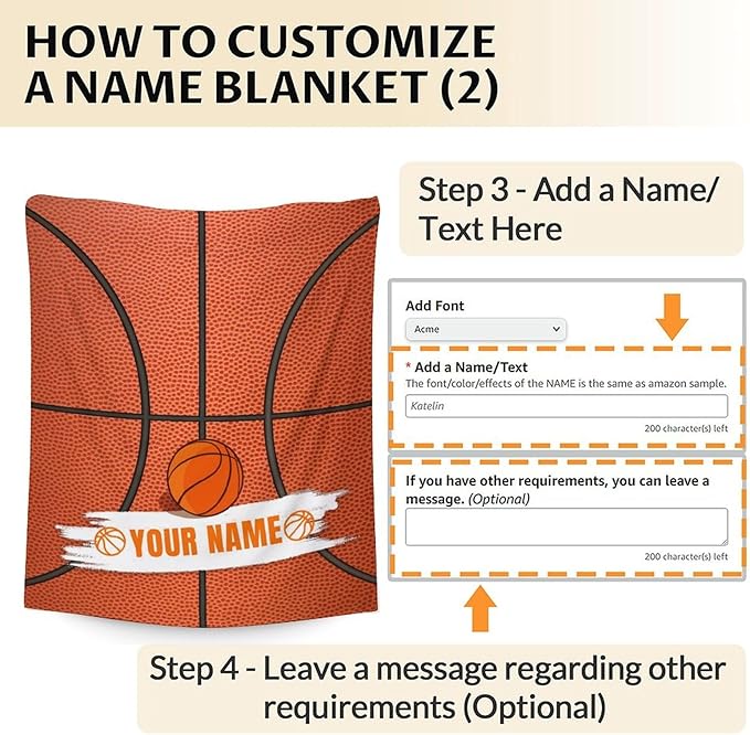 Personalized Blanket Gifts for Boys Girls - 60x50 Inches Sports Throw Blanket for Basketball Lover Kids Teens Adults - Basketball Print Soft Fuzzy Blankets for Lap Couch Sofa Bed