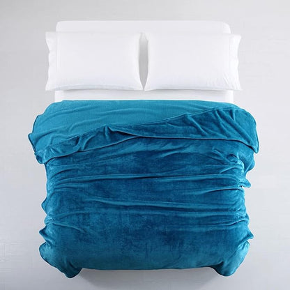 IR Imperial Rooms Fleece Blanket - Super Soft Fluffy Throw Blanket for Sofa and Bed - Warm and Cozy Lightweight 400 GSM Microfiber Bed Throws Blankets, 50 x 60 Inches (Throw/Travel, Teal)