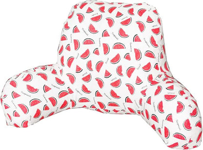 Bohemian Printed Reading Pillow with Support Arms Soft Bed Rest Pillows Back Support Cushion for Kids Reading Watching TV Sitting Up in Bed (20"×15"×8",Watermelon)