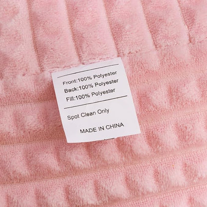 A Nice Night Reading Pillow Bed Wedge Large Adult Children Backrest with Arms Back Support for Sitting Up in Bed/Couch for Lounging Bedrest,Waffle Stereoscopic Design,Pink