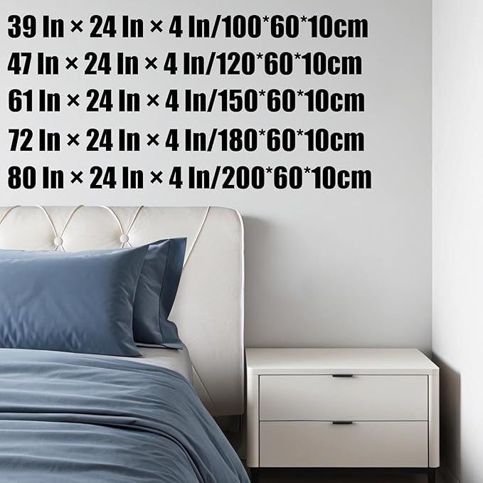 VKZ Headboard Pillow King, 72" x 24" Reading Pillows and Bed Pillow for Sitting Up, Upholstered Bolster Body Pillow with Removable Head Board Cover for Bed Dorm Sofa Floor Back Support, White