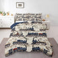 Erosebridal Kids Vintage Steam Train Bedding Sets for Car Lovers, Boys Retro Classic Steam Engine Vehicles Comforter Timeless Railroad Locomotive Duvet Set with 1 Pillowcase (Toddler 2Pcs)