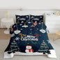 Erosebridal Snowflake Comforter Set for Kids Boys Girls,Cartoon Snowman Bedding Queen,Merry Christmas Comforter Sets,Winter Xmas Tree Stars Duvet Insert with 2 Pillowcases