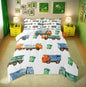 Erosebridal Toddler Bedding Set Garbage Trucks Comforter Set Vintage Watercolor Garbage and Trash Truck Bedding Comforter Sets Toddler Size Boys Girls Refuse Classification Trash Vehicles Bed Set