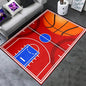 Basketball Court Rug - Basketball Rug for Boys Bedroom, Sports Decor for Boys Bedroom Kids Carpet, Sports Themed Carpets for Playroom Living Room Floor Mat or Door mat, 2.5x4 Feet