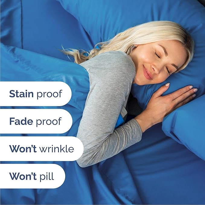 Cal King 6 Piece Sheet Set - Comfy Breathable & Cooling - Soft Hotel Luxury Bedding Set with 8-16 Inch Deep Pockets - 1 Flat & 1 Fitted Sheet & 4 Pillowcases - Wrinkle Free & Easy Care - Royal Blue