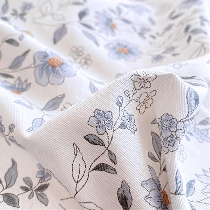 Purple Floral Duvet Cover Queen Size Botanical Aesthetic Garden Style Bedding Set with Yellow Flower 3 Pcs Kids Boys Girls Women Soft Breathable Reversible Comforter Cover