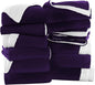 IR Imperial Rooms Purple Sherpa Fleece Throw Blanket Twin Size for Bed - Wholesale Bulk Pack of 12 Sherpa Blankets - Soft Fluffy Throw Blankets for Hotels, Guest Bedroom, 60x80 Inches