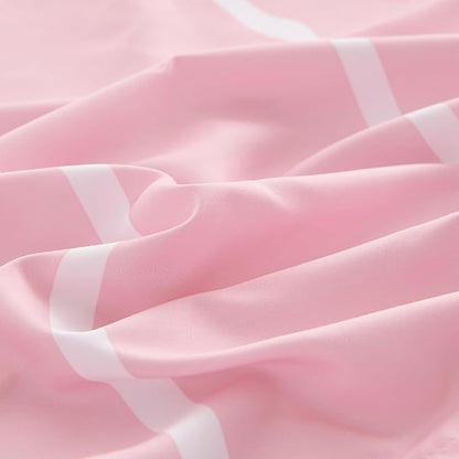 Pink Bow Duvet Cover King Coquette Bedding Set for Girls Kids Cute Princess Style Bowknot Bedding Ultra Soft Microfiber Duvet Cover Set with 2 Pillowcases(No Comforter)