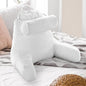 Cheer Collection Reading Pillow Chair - Chair Pillow with Arms and Detachable Neck Bolster for Bed & Couch - Machine Washable, White