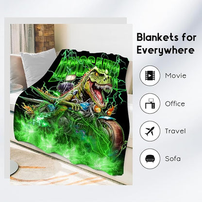 Kids Blanket Dinosaur Blankets Gifts for Boys Toddlers, 30"x40" Soft Plush Cozy Throw for Dinosaur Lovers