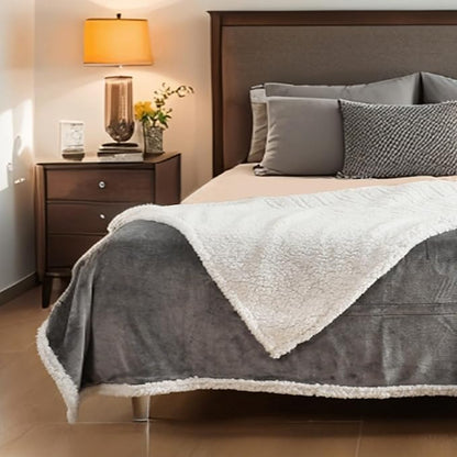 Electric Heated Blanket Twin Size - 62"x84", Soft Flannel Heating Blanket, 10 Heating Levels, 1-12 H Auto Shut Off, Breathable Warm and Washable for Bed, Light Grey