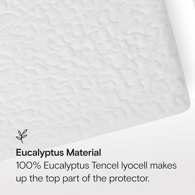 SIJO Mattress Protector, 100% Waterproof, Cooling, Ultra Soft, Noiseless, 16 inch Deep Pocket, Best Overall Mattress Protector Award Winner by Apartment Therapy (Queen)