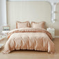 Simple&Opulence Kids 100% Organic Cotton Twin Duvet Cover Ruffle 2Pcs(1 Comforter Cover 1 Pillowcase) Cute Lace Vintage Boho Shabby Chic Farmhouse Bedding Set Teen Girls(Sand, Twin)