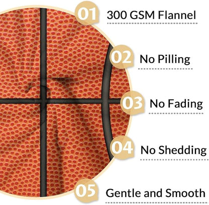 Basketball Gifts for Boys 12-14, Sports Throw Blanket for Basketball Lover KidsTeens Adults, 80x60 Soft Fuzzy Inches Blankets for Couch Sofa Bed, Funny Basketball Decor for Home
