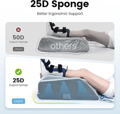 OasisSpace Double Leg Elevation Pillows for After Surgery or Rest,Single Leg Memory Foam Leg Pillow with Velvet Washable Cover for Post-Surgery, Swelling & Comfort