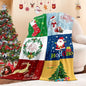 Christmas Blanket Santa Claus Deer Flannel Throw Blanket Soft Plush Snowman Blanket for Couch Sofa Bed Christmas Home Decor 50x60”