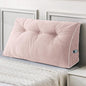 Sasttie Headboard Pillow Twin/Twin XL, Wedge Pillow Headboard for Dorm, Triangular Daybed Backrest Cushion for Sitting or Reading in Bed, with Removable Washable Cover, Light Pink