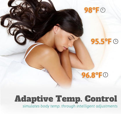 AquaPad CozyFlow Mini Water Heated Mattress Pad, 3 YR AquaCare, UL499 Tested, No Electric Wire, All Digital, AirQuiet 2.0 Technology, Smart, Smooth, Hydro Heat (Queen)