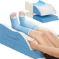 Elevation Pillows for Leg After Surgery, Memory Foam Adjustable Wedge Pillow for Injury or Rest, Ankle Pillow for Sleeping Blood Circulation Light Blue/Double Leg